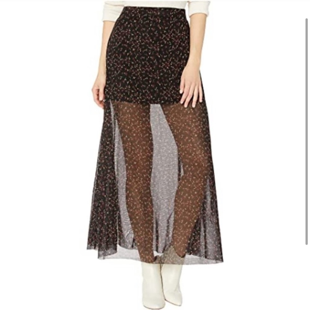 Free People mesh maxi skirt, sz Small NWOT